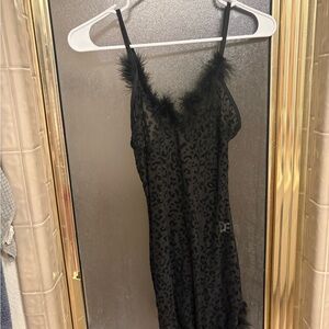 Elegant Black Lace Chemise